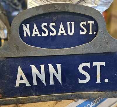 ORIG! 1916 ANN & NASSAU Financial New York City Humpback Porcelain