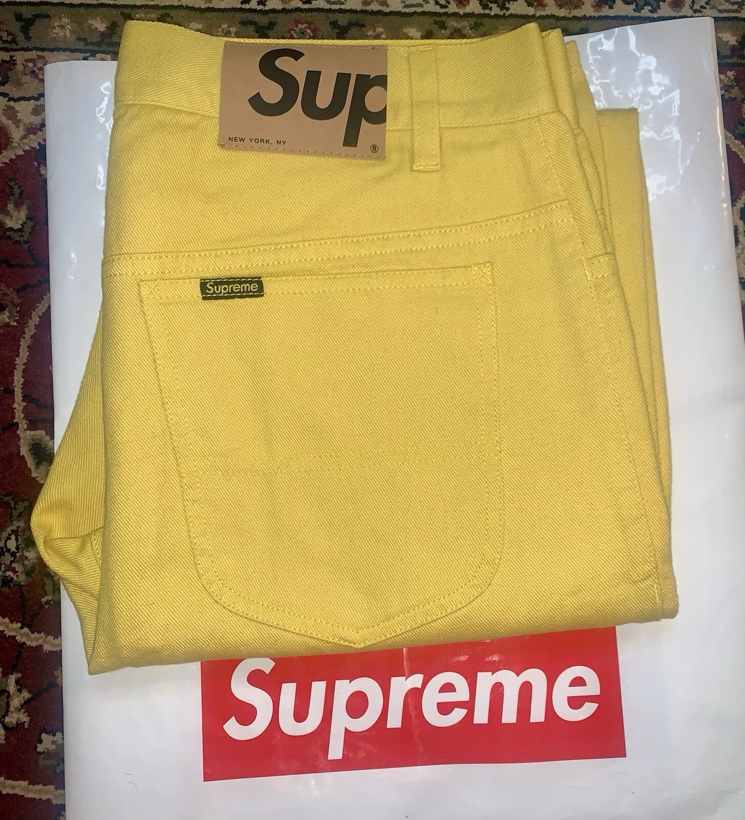 Pantalon sergé jaune suprême 5 poches 30 neuf SS12