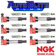 6 Ignition Coils NGK Spark Plugs For Chevy Traverse GMC Acadia Saturn 12583514