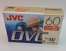 JVC DVC 60 Minute Digital Video Mini Cassette Tape Brand New Sealed M-DV60DU