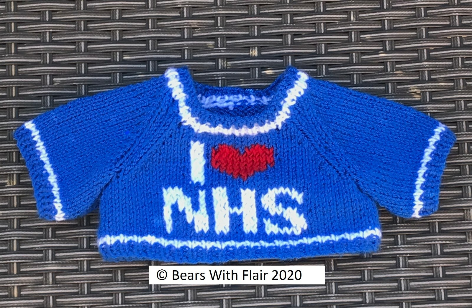KNITTING PATTERN I love NHS jumper fits Build A Bears teddies for NHS