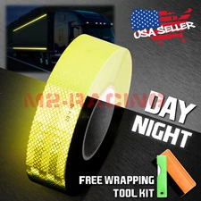 *Neon Yellow 2"x150' Reflective Safety Tape Warning Adhesive Conspicuity Decal