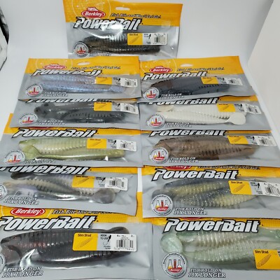 Berkley Powerbait 6'' Slim Shad Swimbait 2 Count Pack Choice Of Colors