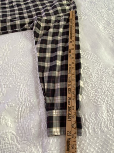 Classic Burberry of London Plaid Cotton Long Sleeve Button up XL Shirt - Picture 9 of 11