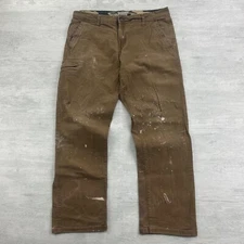 Weatherproof Vintage Pants Size 34x30 Brown Carpenter Relaxed Fit Outdoor