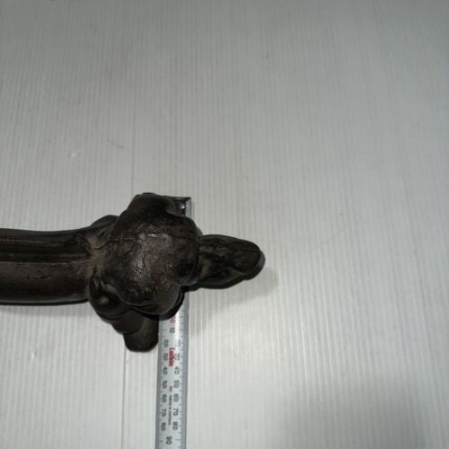 Vintage Cast Iron Sausage Dog Boot Scraper Door Stopper - Picture 13 of 13
