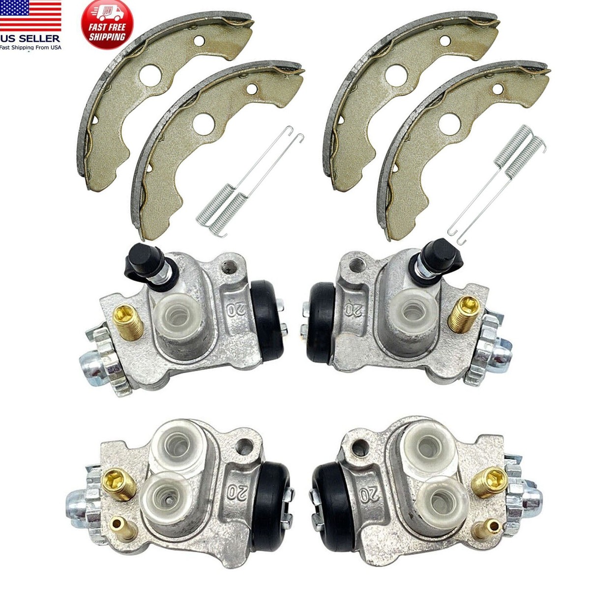 Front Brake Wheel Cylinders W/Shoes For Honda TRX400FW 4x4 - Foto 4