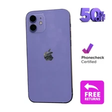 Apple iPhone 12 64GB 128GB Unlocked LTE Verizon AT&T Boost Green Purple Good