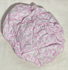 Vntg Unbranded Terry Lined Vinyl Bouffant Shower Cap. Pink / White. 1 Pc.