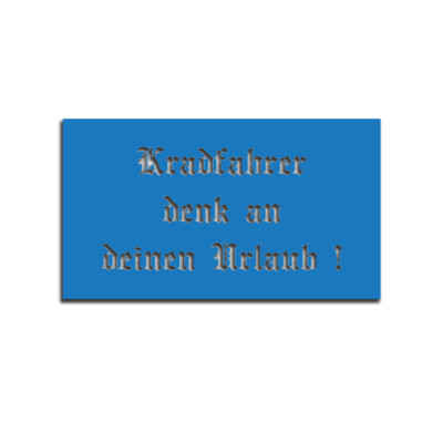 Paint Stencil Sticker Cyclist Think About Your Holiday Krad Motorcycle #A6291