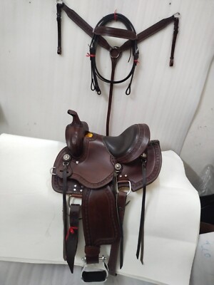 Selle Western Ridex – Cuir, Taille 15, Trail/Pleasure, Pour Cheval Gaité, Neuve