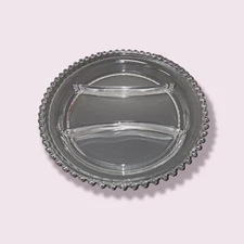 Vintage Imperial Glass Candlewick Large Round 3-Part Divided Relish Tray