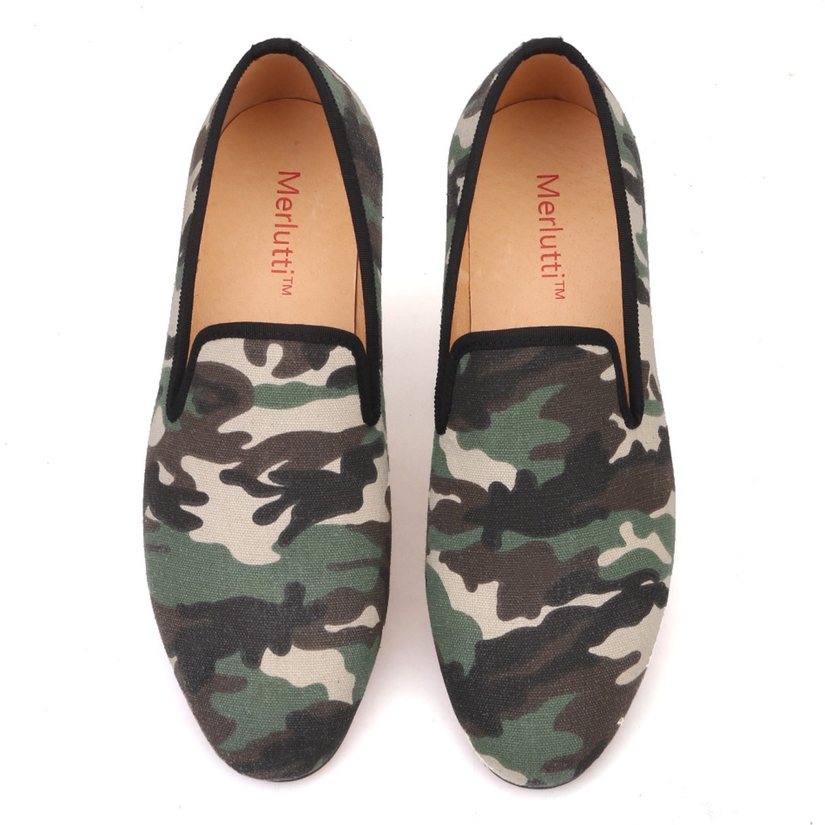Merlutti Classic Custom Camouflage Slip on Loafers Size 10 Amazon.com | FERUCCI Men Dark Brown Horse Hair Camouflage  main image 4