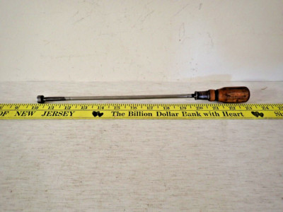 Vintage /Rare 3/8'' Nut Driver 13'' Long unbranded with wood handle.