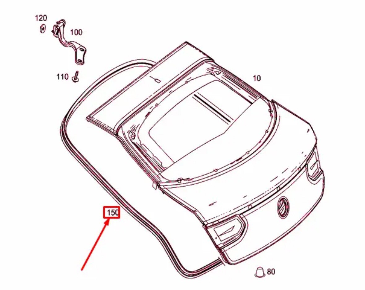MERCEDES-BENZ GLE C292 Rear Panel Door Sealing A2927402100 NEW GENUINE