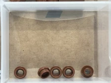 LEGO Parts - Reddish Brown Plate, Round 1 x 1 with Open Stud - No 85861 - QTY 5