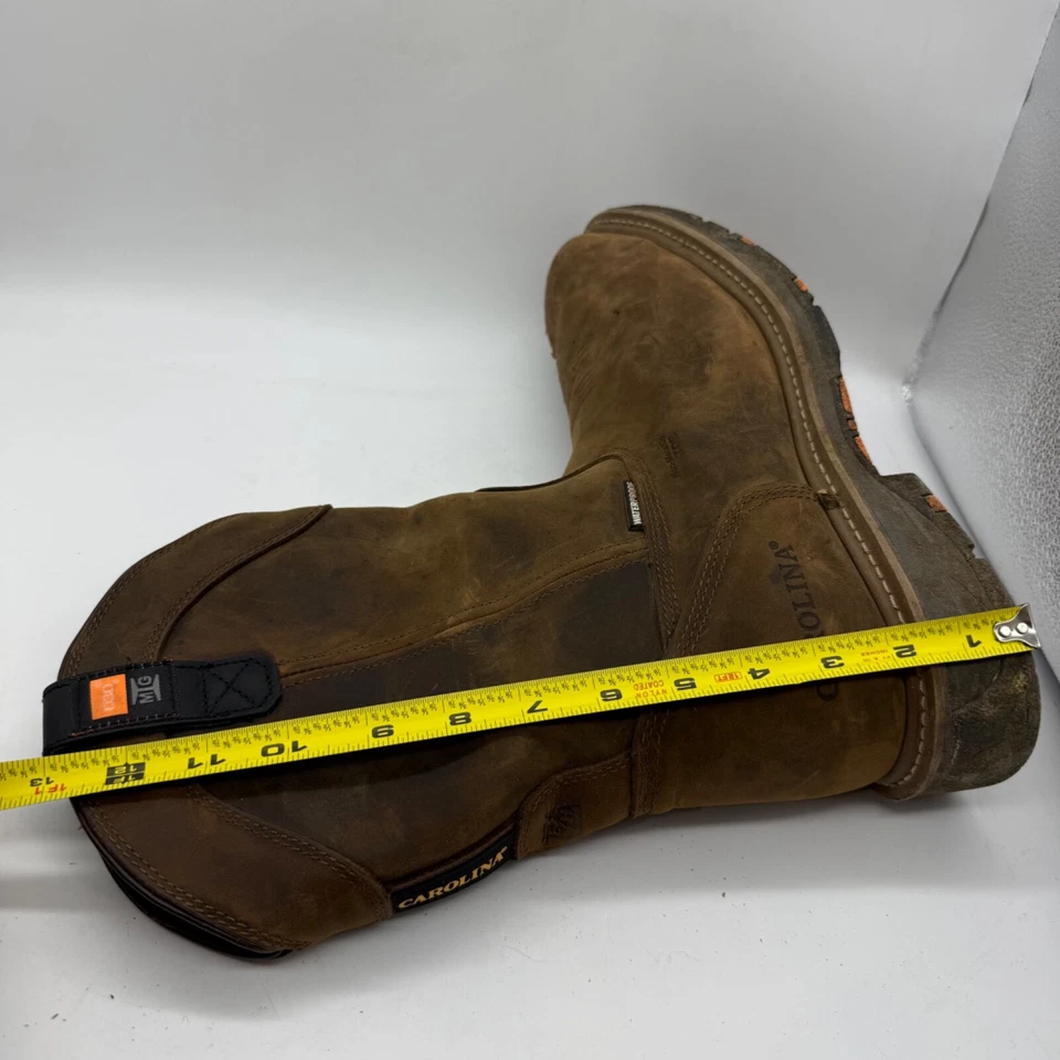 Carolina Hombres Actuador 11" Met Guard Compuesto Punta Bota de Trabajo 13D Cuero Marrón Foto 2 de 4