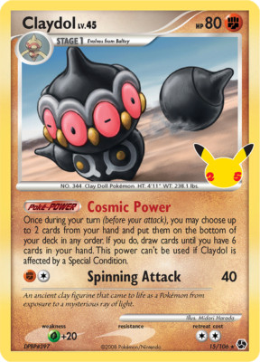 Claydol 15/106 NM / M Pokemon Celebrations Secret Rare Classic Card