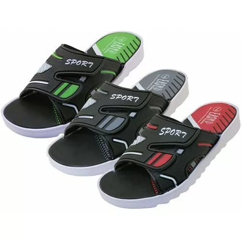 Easy USA Men's Rubber Slip-on Slide Sport Sandals Size 8, 9, 10, 11, 12