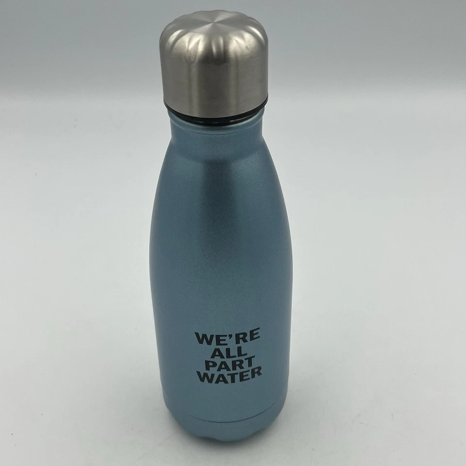 Victoria's Secret Pink Blue Metal Water Bottle "We're All Part Water" - Image 4 of 4