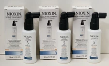 3 pk NIOXIN 5 SCALP TREATMENT CHEMICALLY TREATED MEDIUM TO COARSE HAIR 1.7oz BOX