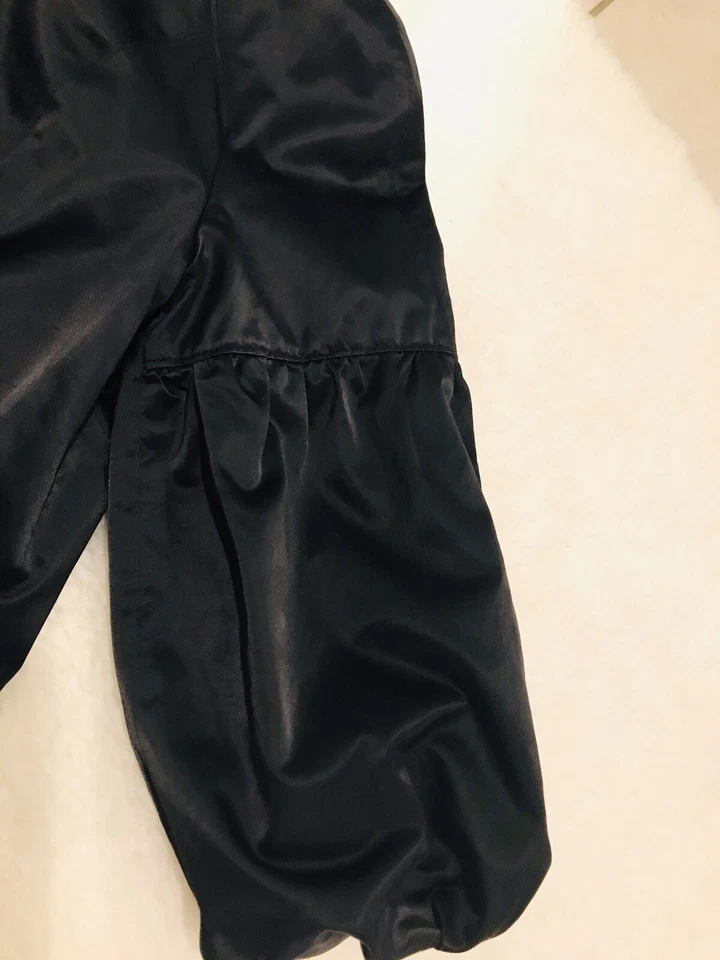 Chaqueta para mujer Anne Klien negra brillante manga 3/4 talla M Foto 3 de 4