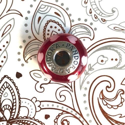 Authentic Pandora Sterling Silver 925 Red Sweethearts Charm Bead 790948 ALE - Imagen 3 de 9