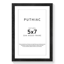 5x7 Oak Wood Picture Frame, Natural Solid Wooden for Wall Art & Photos (1-Pack, 