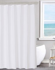 N Y HOME Fabric Shower Curtain Liner Solid 70"W x 72"L Pack of 1 , White