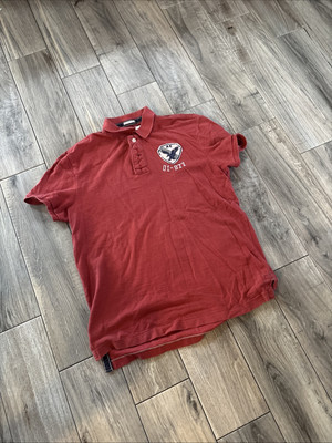 American Eagle Red Large Polo