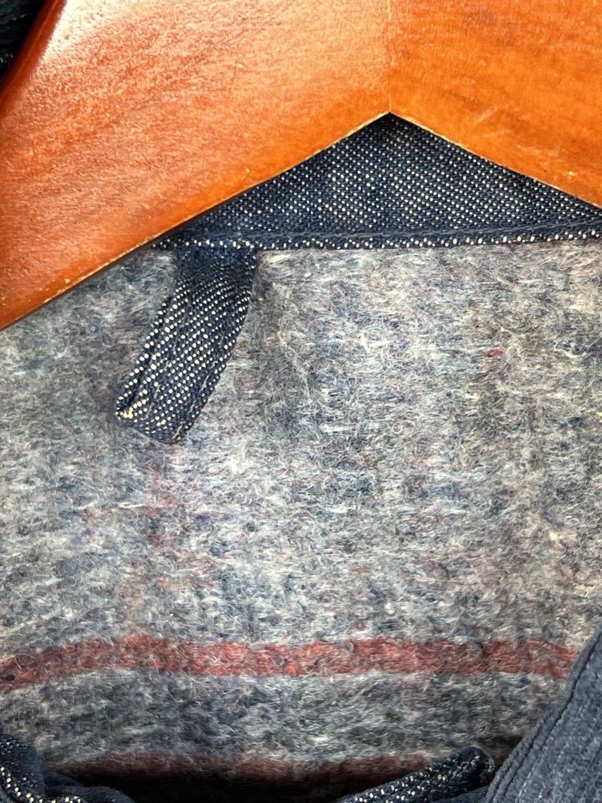 VTG Blue Bell Denim Jacket 42 Sanforized 60s Barn Chore Work Coat Blanket Lined image 4