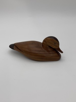 Vtg. SIWOK WICHI Handmade Wooden Duck Carved Sculpture Figurine Salta Argentina