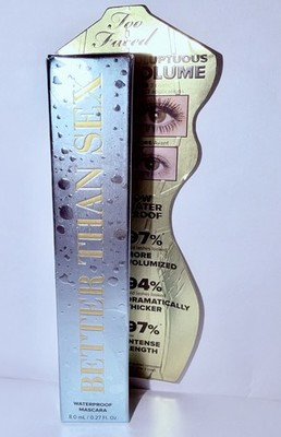 Too Faced BETTER THAN SEX Waterproof Mascara   Black   0.27 Oz 8.0 mL. NIB Bb13