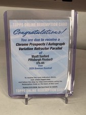 2026 Bowman - Wyatt Sanford Chrome Prospects I Auto Variation Refractor Parallel