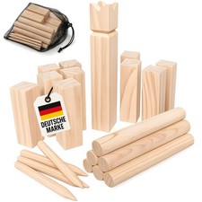 Kubb Wurfspiel Wikingerspiel Outdoor Spiel Rasenschach Wurfspiel Schach Holz NEU