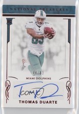 2016 Panini National Treasures Red Jersey Number 44/83 Thomas Duarte Auto 5x8