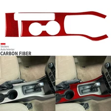 Red Carbon Fiber Water Cup Holder & Gear Shift Panel Cover For Ford Focus 08-11