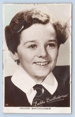 Seltene RPPC Postkarte Freddie Bartholomew Portrait England
