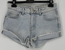 Denim Co pantaloncini corti donna blu chiaro denim caldo taglia UK 10 W29