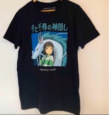 Official Spirited Away Studio Ghibli T-Shirt Black Men's XL Rare 2001