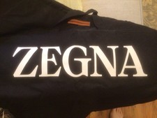 New Never Used Zegna Garment Bag Sleek Black Double Button 43x24.5in