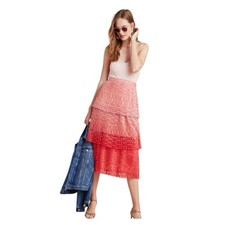 Maeve by Anthropologie Brighton Tiered Midi Skirt size 4 NWT