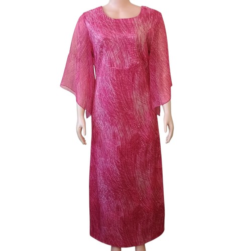 Vintage Wynette pink Bohemian Seventies Maxi Dress medium large
