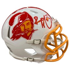 Reggie Barlow Autographed Tampa Bay Buccaneers (Creamsicle Throwback) Mini Helme