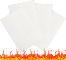 4 Pcs High Temperature Ceramic Fiber Gasket Paper Fireproof Insulation Sheet
