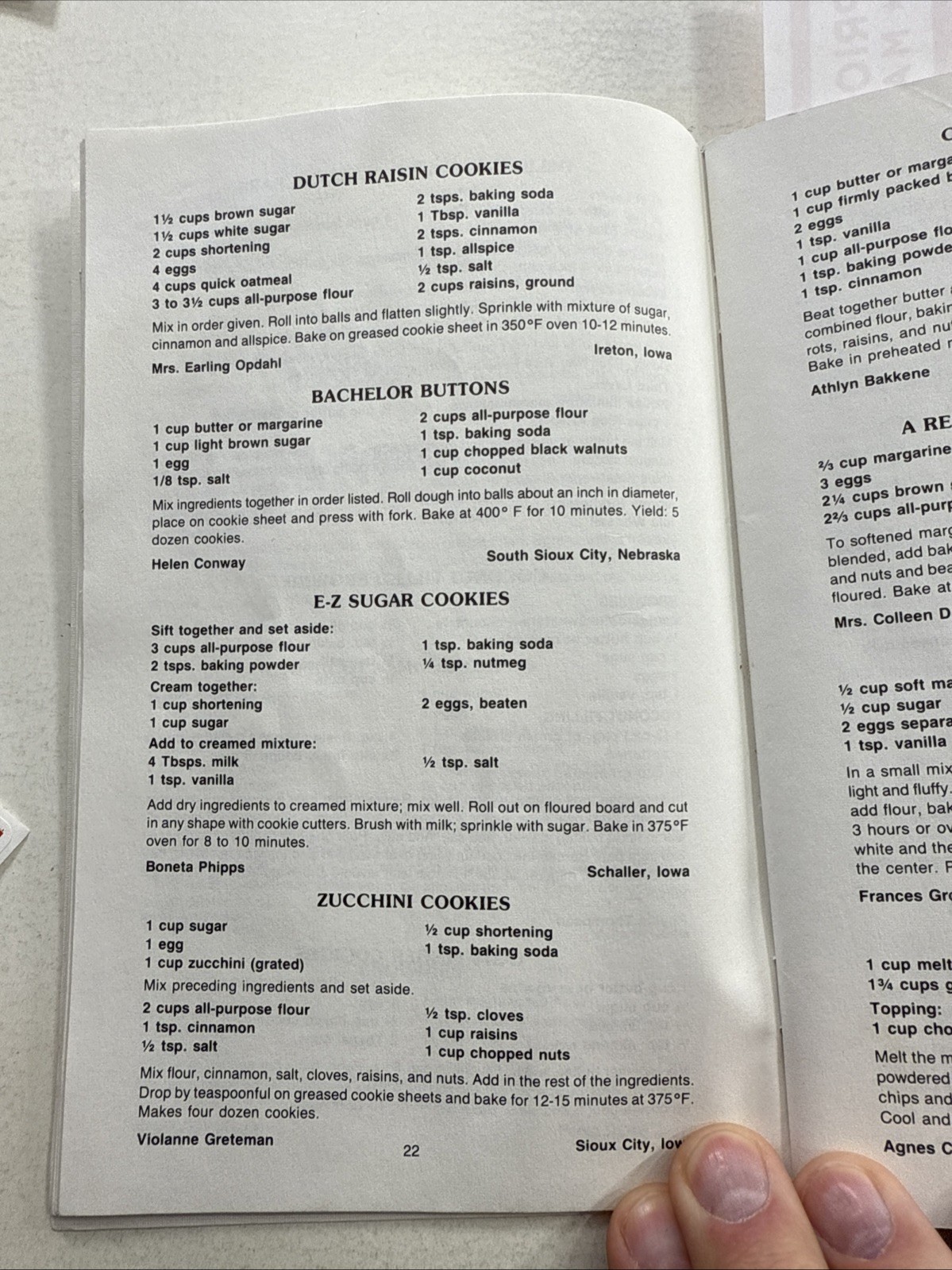 Iowa Holiday Cookbook Christmas ethnic VTG Dutch Raisin cookie Danish Abelskiver