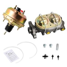 7in Zinc Brake Booster Kit 1in Bore Bail Top Master Cylinder Street Rod Rat Rod 7in Zinc Brake Booster Kit 1in Bore Bail Top Master Cylinder Street Rod Rat Rod
