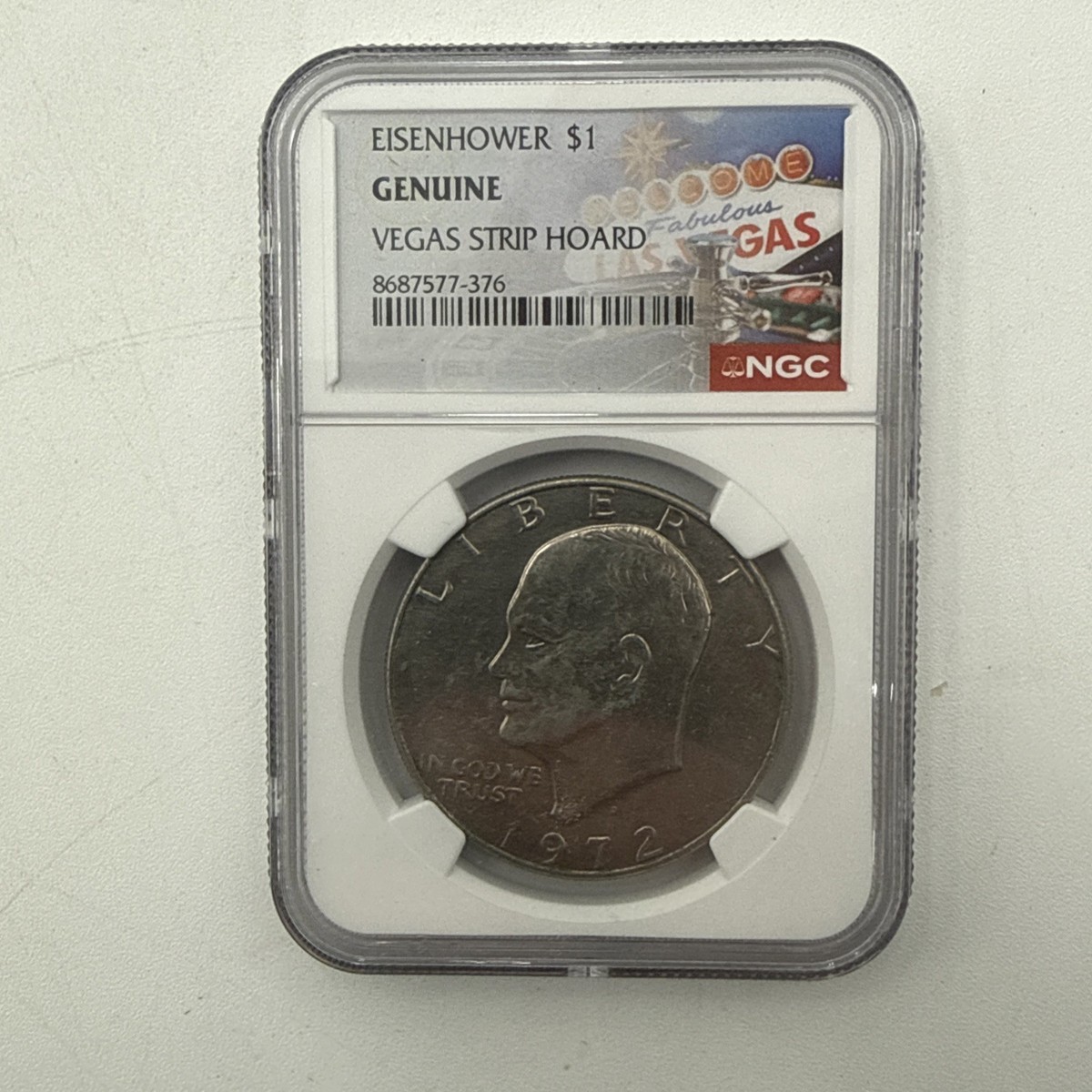 1972-D EISENHOWER $1 NGC GENUINE VEGAS STRIP HOARD | eBay