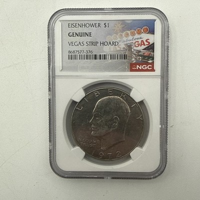 1972-D EISENHOWER $1 NGC GENUINE VEGAS STRIP HOARD | eBay