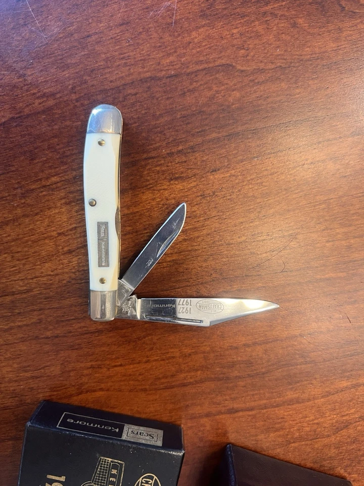 Navaja de bolsillo de dos hojas Sears Craftsman 95041 50 aniversario 1927 - 1977 NUEVA Foto 2 de 4